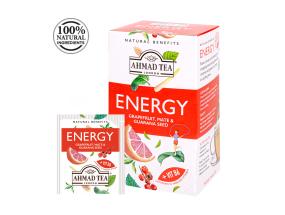 Taimetee AHMAD Energy Greip, mate ja Guarana seeme 20tk ümbrikus