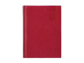 Raamatkalender PÄEV A5, kõvaköide, kunstnahk (TUMEPUNANE) 00034/40024