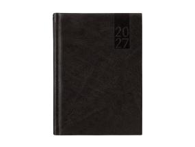 Raamatkalender PÄEV A5, kõvaköide, kunstnahk (MUST) 00034/40027