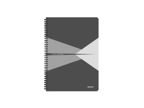 Kaustik spiraalköites A4 ruuduline hall kartongkaaned LEITZ Office 90 lehte