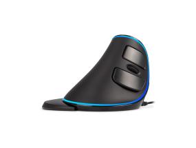 Arvutihiir ergonoomiline Delux XL vertikaalne juhtmeta must