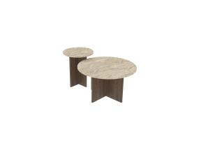 Kohvilaud Private - Travertine, Walnut