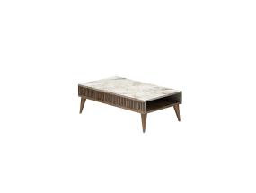 Milan - Walnut, White Marble