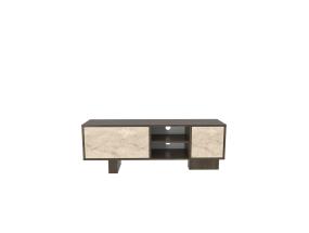 TV laud Monaco - Walnut, Travertine