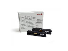 Xerox Phaser 3020 / WorkCentre 3025 (106R03048) Dual Pack Toner Cartridge, Black