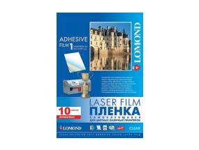 Lomond PET Film for laser printers, Transparent Clear Glossy, Self-Adhesive A4, 10 sheets