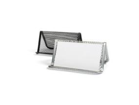 Business stand Forpus, silver, 1 compartment, perforated metal