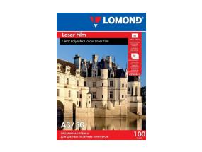 Lomond PET Film for b/w &amp; color laser printers Clear A3, 50 sheets