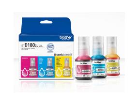 Brother BTD180CLVAL Ink Refill Bottles Multipack, CMY