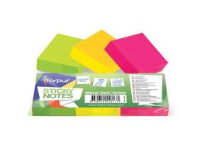 Sticky notes Forpus, Neon, 40x50mm, assorted (3x100)