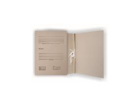 Folder SMLT, archival, A4 2cm, 400g, with 2 straps, with print, brown, cardboard