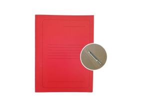 Project File A4 cardboard Smiltainis with metal clip, with print red