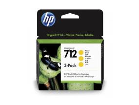 HP Ink No.712 Yellow tri-pack (3ED79A)