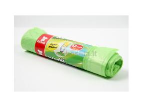 Drawstring Trash Bags, 60l/10pcs., HDPE, green