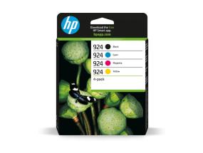 HP 924 CMYK 4-Pack (6C3Z1NE) Ink Cartridge Multipack, BK/C/M/Y