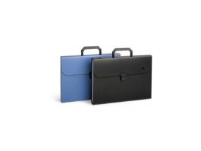 Folder-portfolio, file folder Forpus, A4, black, 12 + 1 compartments 0822-005
