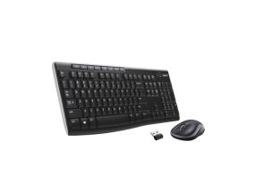 Logitech MK270 Wireless Combo Keyboard + Mouse, US Int, Black