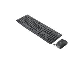 Logitech MK295 Silent Wireless Combo, wireless keyboard with mouse, black