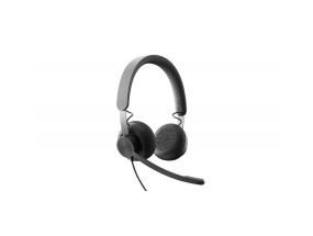 Logitech Zone Wired MS Teams Wired Headset, USB-C/USB-A, Graphite
