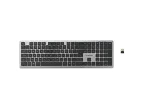 Kensington KB535 EQ Rechargeable Multi-Device Full Size Keyboard RF+BT, US, Space Grey