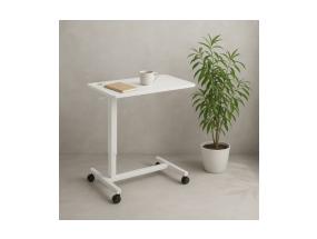 Up Up Forseti Adjustable Height Table, White