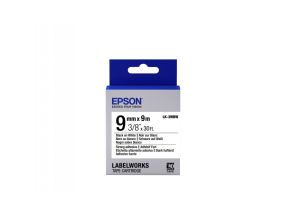 Epson LK-3WBW (C53S653007) Label Tape Cartridge, Strong Adhesive, Black on White 9mm, 9m