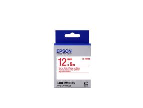 Epson LK-4WRN (C53S654011) Label Cartridge Standard, Red on White 12mm (9m)
