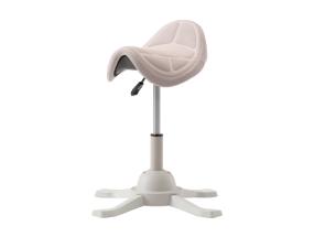 Up Up Toronto ergonomic balance stool White, Ivory fabric, longer gas lift