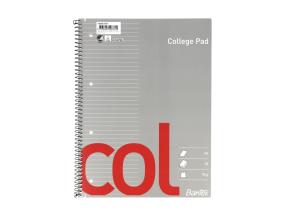 Kaustik spiraalköites A4+ jooneline Bantex College Pad kartongkaaned 70 lehte