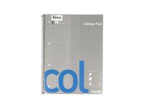 Kaustik spiraalköites A4+ ruuduline BANTEX College Pad kartongkaaned 70 lehte