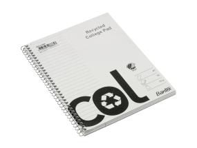 Kaustik spiraalköites A5+ jooneline Bantex College Recycled kartongkaaned 70 lehte