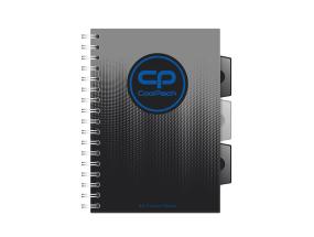 Kaustik spiraalköites Coolpack A5 ruuduline plastkaaned 200 lehte mustad kaaned