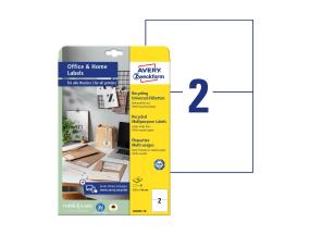 Kleebisetikett AVERY Zweckform 210x148mm 10 lehte taaskasutatud paberist (LR3655-10)