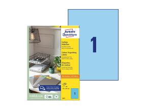 Kleebisetikett AVERY Zweckform 210x297mm 100 lehte sinine (3471)