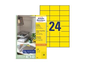 Kleebisetikett AVERY Zweckform 70x37mm 100 lehte kollane (3451)
