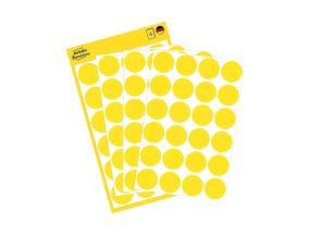 Kleebisetikett AVERY Zweckform Q18mm kollane 96tk (3007)