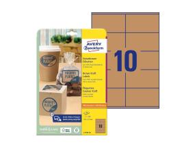 Kleebisetikett ökoloogiline AVERY Zweckform 105x57mm 25 lehte pruun (L7108-25)