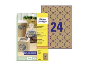 Kleebisetikett ökoloogiline AVERY Zweckform Q40mm 25 lehte pruun (L7105-25)