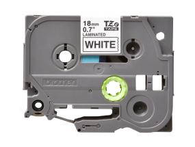 Kleepkirjalint BROTHER TZE-241 18mm must/valgel