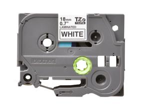 Kleepkirjalint BROTHER TZE-241 18mm must/valgel analoog