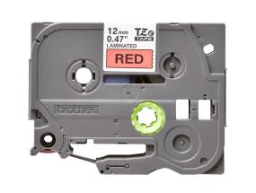 Kleepkirjalint BROTHER TZE-431 12mm must/punasel
