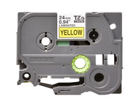 Kleepkirjalint BROTHER TZE-651 24mm must/kollasel
