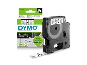 Kleepkirjalint/markeerimislint DYMO D1 45013 12mm x 7m must/valge