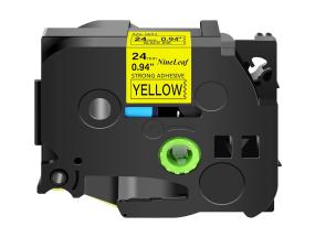 Kleepkirjalintmarkeerimislint BROTHER Strong TZE-S651 24mm mustkollasel analoog