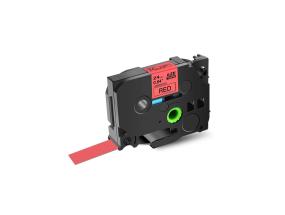Kleepkirjalintmarkeerimislint BROTHER TZE-451 24mm mustpunasel analoog