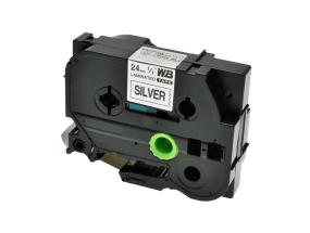 Kleepkirjalintmarkeerimislint BROTHER TZE-951 24mm musthõbedasel analoog