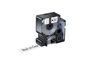 Kleepkirjalintmarkeerimislint DYMO A45800 19mm mustläbipaistval analoog