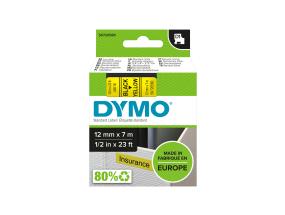 Kleepkirjalintmarkeerimislint DYMO D1 45018 12mm x 7m mustkollane