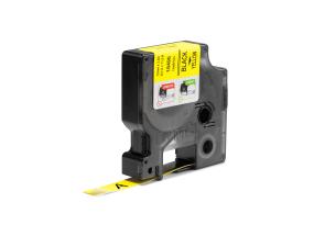 Kleepkirjalintmarkeerimislint DYMO Rhino Nylon Flex 18490 12mm mustkollasel analoog