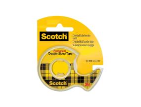 Kleeplint alusega SCOTCH D136 12mm x 6,3m kahepoolne läbipaistev